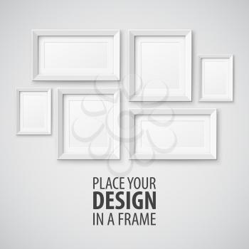 Vector Set of Picture Frame. Template for you design