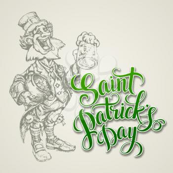 Leprechaun. St. Patricks Day vector illustration EPS10