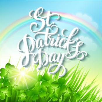 St. Patricks Day poster. Vector illustration EPS 10
