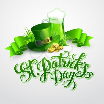 St. Patricks Day poster. Vector illustration EPS 10