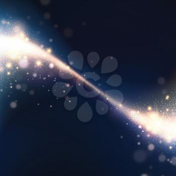 Starry Glitter Trail Background. Vector illustration EPS10