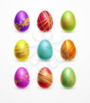 Set of color Easter eggs. Vector illustration EPS10