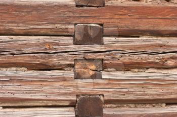 Wooden beams held together without nails, wooden planks moth termites, insects