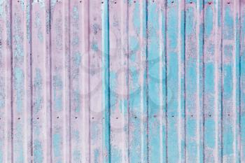 Metal old rusty grunge aluminum background with paint blue gray pink