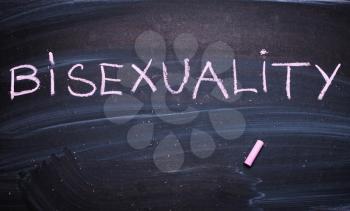 The word bisexuality. sexual identity