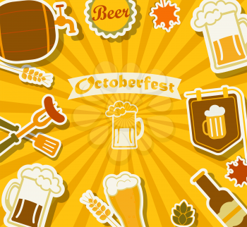 Beer's Festival background Octoberfest, vector illustration. EPS10