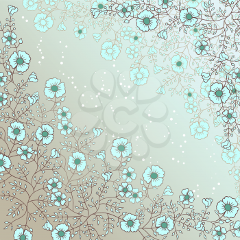 Design of vector flowers background