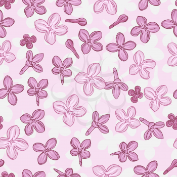 Vector background for design with flowers of lilac