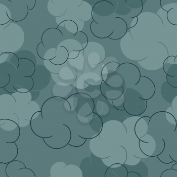 Seamless pattern with clouds - vector illustration.