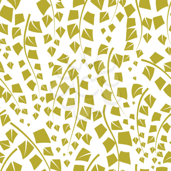 Seamless vector texture with green trees of birch. 