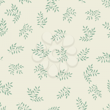 Seamless pattern with abstract leaves.
