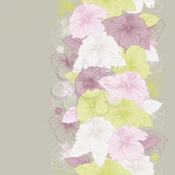 Elegance seamless pastel flower pattern.