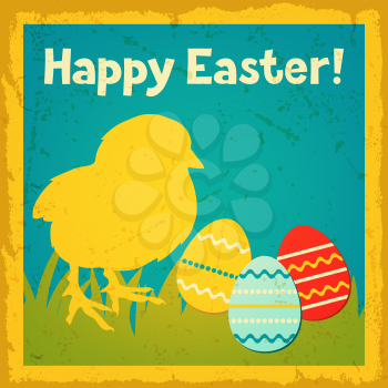 Happy Easter greeting card background.