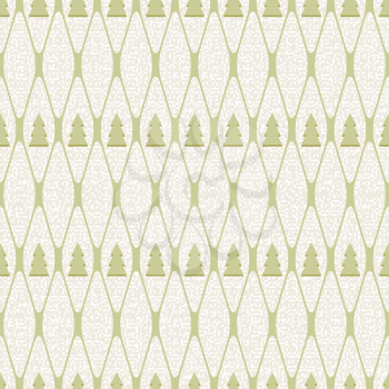 Christmas and Holidays seamless pattern with tree.