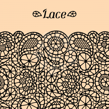 Vintage fashion lace background with abstract flowers.