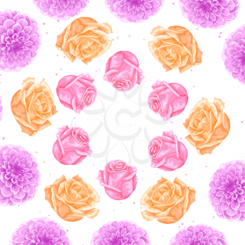 Background with decorative delicate flowers. Image for wedding invitations, romantic cards, posters.