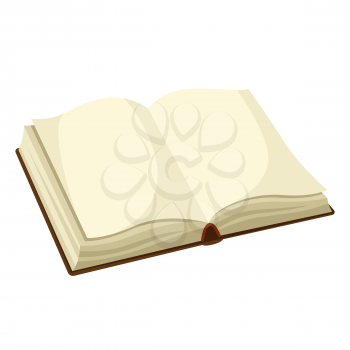 Open blank book. Illustration for education and school.
