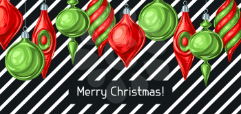 Christmas background with balls.