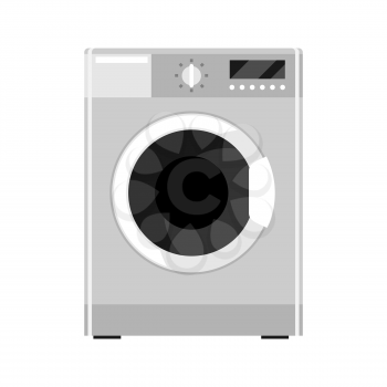 Icon of washing machine. Home appliance flat illustration.