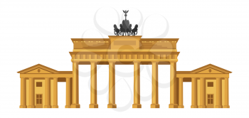 Brandenburg Gate in Berlin. German landmark illustration.