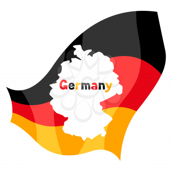 Map in the German flag. National decorative object.