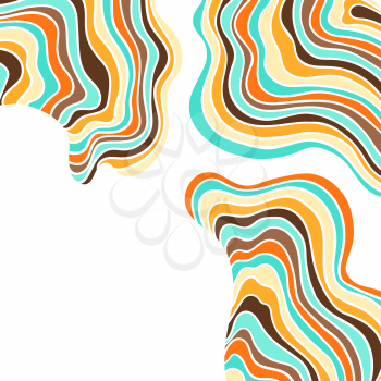 Abstract stripes background. Card design with wavy lines.
