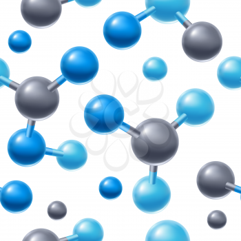 Background with abstract molecules or atoms. Science or medical molecular structure.