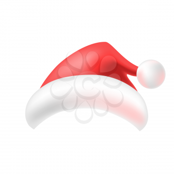 Merry Christmas hat of Santa Claus. Accessory for festival and party.