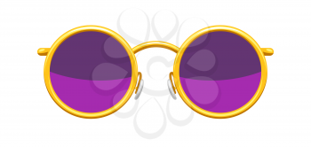 Illustration of stylish sunglasses. Colorful bright abstract fashionable accessory.