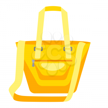 Illustration of fashion woman bag. Icon or image for tourism and shops.
