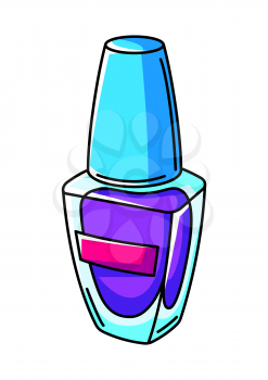 Illustration of nail polish. Colorful cute cartoon icon. Creative symbol in modern style.
