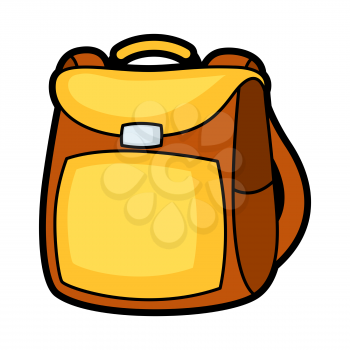 Illustration of backpack. School education icon or image for industry and business.