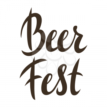 Illustration of Beer fest lettering. Decorative text for beer festival or Oktoberfest.