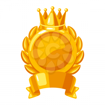 Award and trophy emblem. Reward item for sports or corporate competitions.