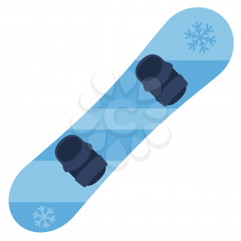 Illustration of snowboard. Winter sports equipment. Image for advertising and shops.