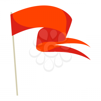 Illustration of flag. Award or trophy for sports or corporate competitions.