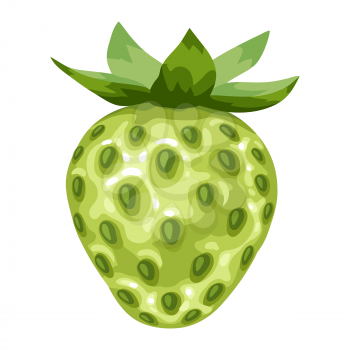 Stylized illustration of strawberry. Image for design and decoration. Object or icon in hand drawn style.