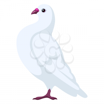 Stylized illustration of dove. Image for design and decoration. Object or icon in abstract style.