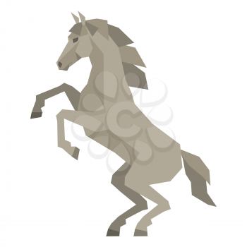 Stylized illustration of horse. Image for design and decoration. Object or icon in abstract style.