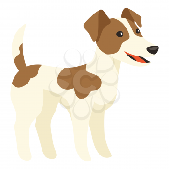 Stylized illustration of dog. Image for design and decoration. Object or icon in abstract style.