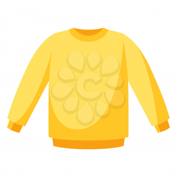 Stylized illustration of sweater. Image for design and decoration. Object or icon in abstract style.