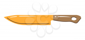 Illustration of cooking knife. Stylized kitchen and restaurant utensil item.