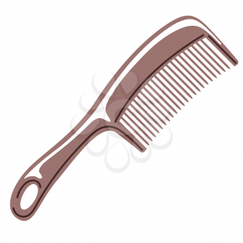 Barber illustration of professional hair comb. Hairdressing salon item.