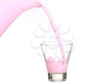Images of splash of fruit milk