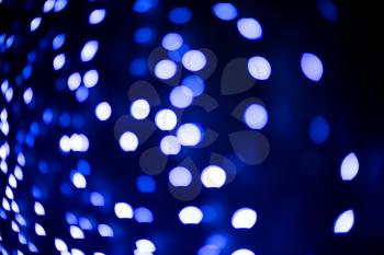 bokeh lights on black background, shot of Christmas lights festive garland