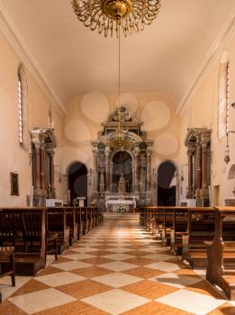 St Francis's Church in the Franciscan Monastery in the ancient old town of Zadar in Croatia