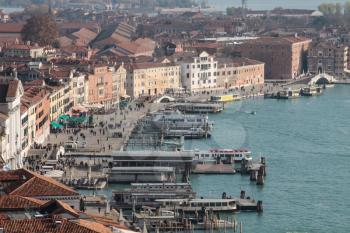 Venice, Italy - May 29, 2016: Venice in Italy, the architecture of the city, Venice is a popular tourist destination of Europe.