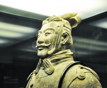 XIAN, CHINA - October 29, 2017: General of the terracotta army Terracotta Army
