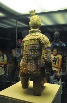 XIAN, CHINA - October 29, 2017: Archer of the terracotta army Terracotta Army