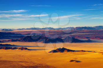 Namib Desert, aerial view, dunes of Sossusvlei
